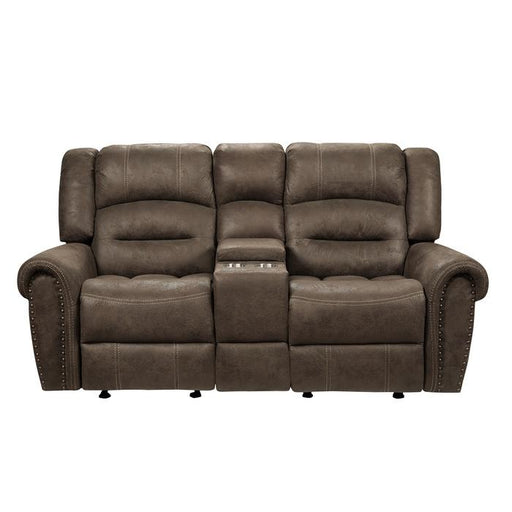 9467BR-2 - Double Glider Reclining Love Seat with Center Console image