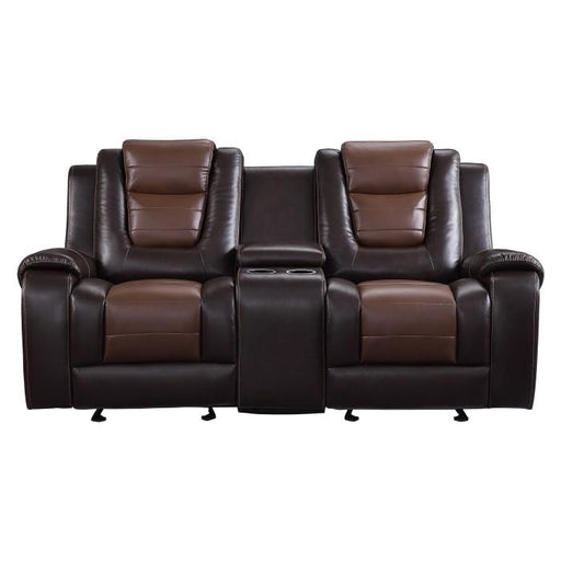 9470BR-2 - Double Glider Reclining Love Seat with Center Console image