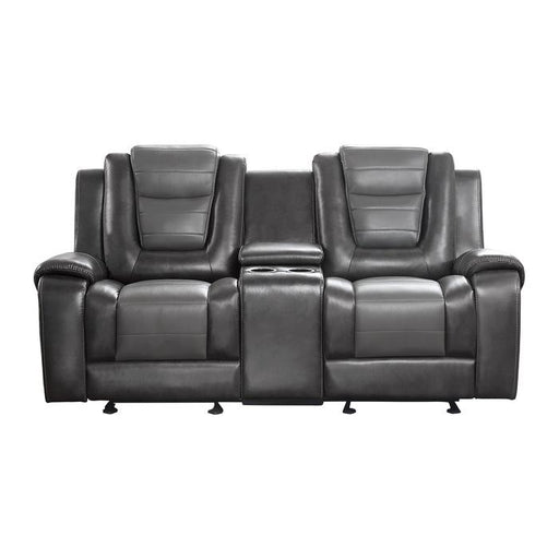 9470GY-2 - Double Glider Reclining Love Seat with Center Console image