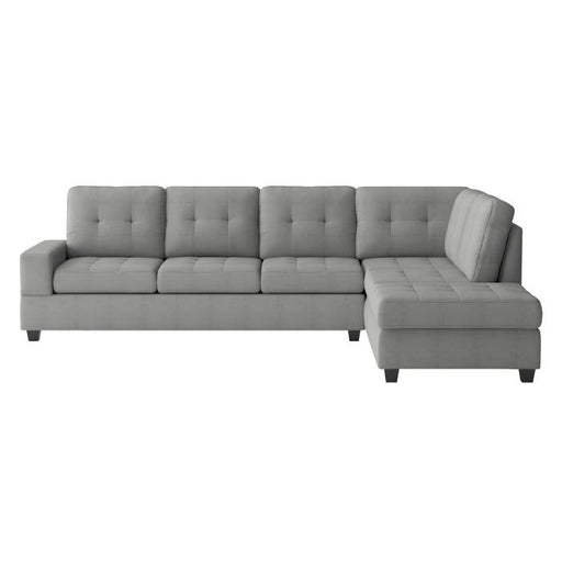 9507GRY*SC - (2)2-Piece Reversible Sectional with Drop-Down Cup Holders image