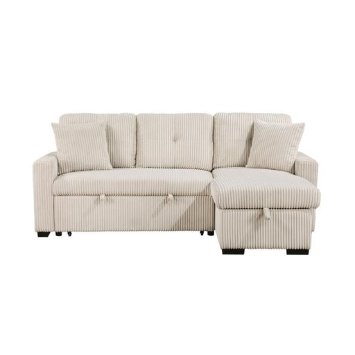 9649BE*SC - (3)3-Piece Reversible Sectional with Pull-out Bed and Hidden Storage image