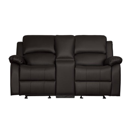 9928DBR-2 - Double Glider Reclining Love Seat with Center Console image
