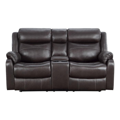 9990DB-2 - Double Lay Flat Reclining Love Seat with Center Console image