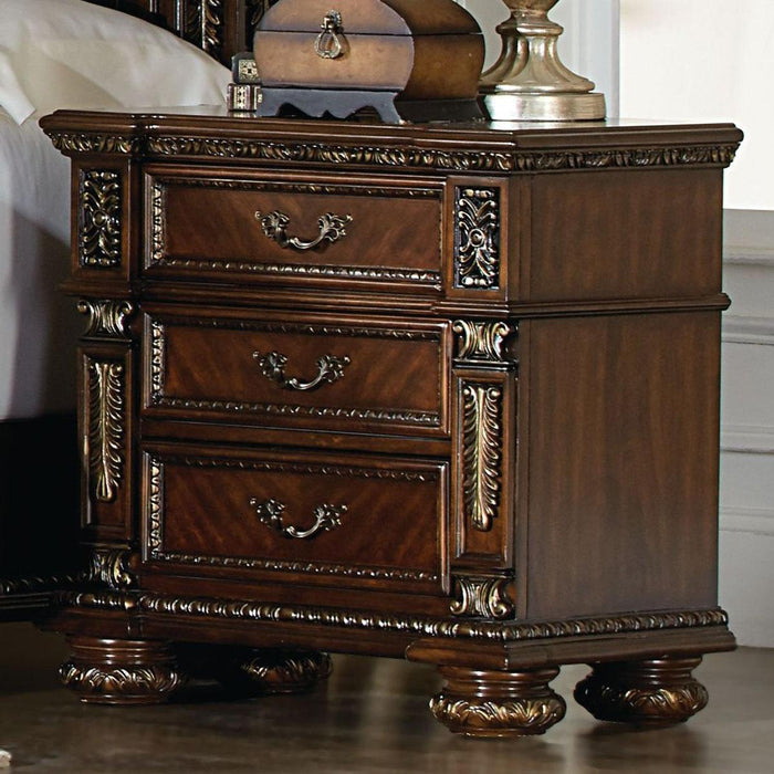 Catalonia 3 Drawer Nightstand in Cherry 1824-4