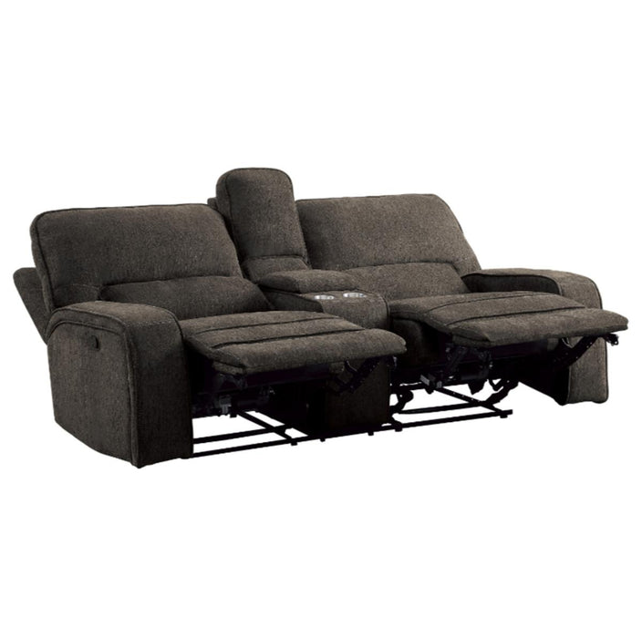 Borneo Double Glider Reclining Loveseat in Chocolate