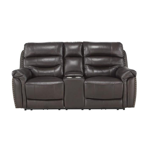 Lance Power Double Reclining Loveseat with Power Headrests in Brown 9527BRW-2PWH image