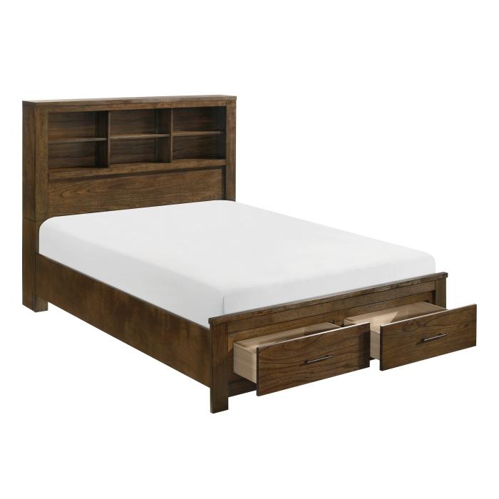 1592K-1CK-Bedroom (3) California King Platform Bed with Footboard Storage