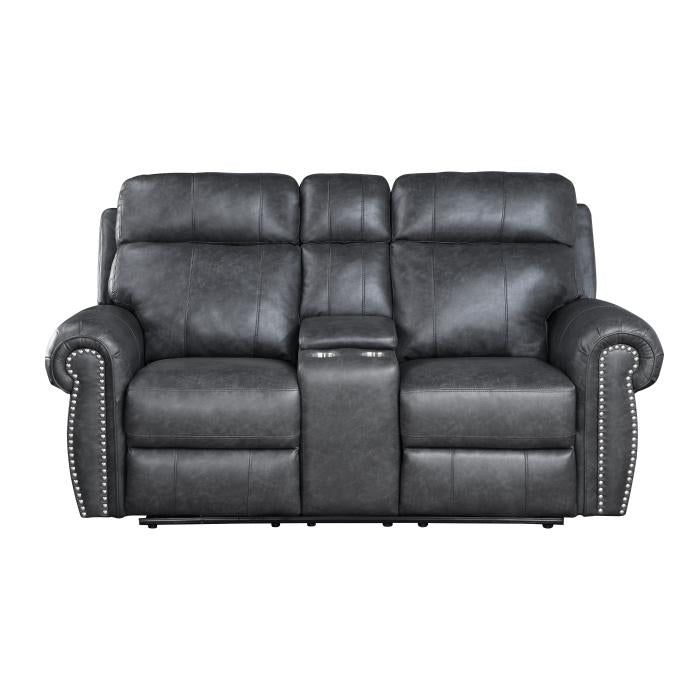 9488GY-2PW - Power Double Reclining Love Seat with Center Console image