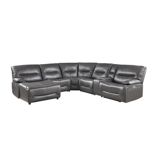 9579GRY6LCRRPW - (6)6-Piece Power Reclining Sectional with Left Chaise image