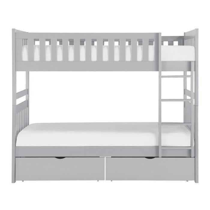 B2063-1T - (4) Twin/Twin Bunk Bed with Storage Boxes image