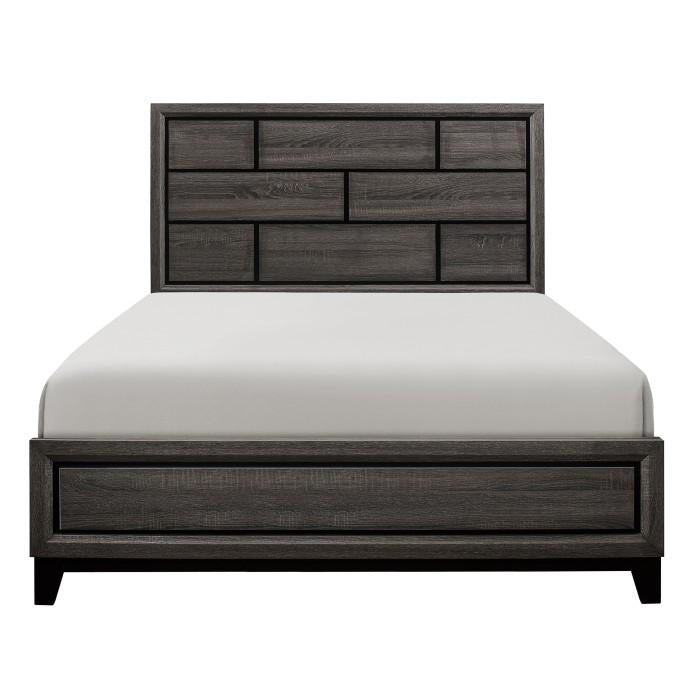 Davi Queen Panel Bed in Gray 1645-1