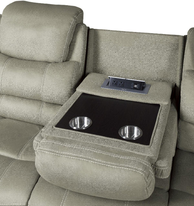 Shola Double Reclining Sofa in Gray