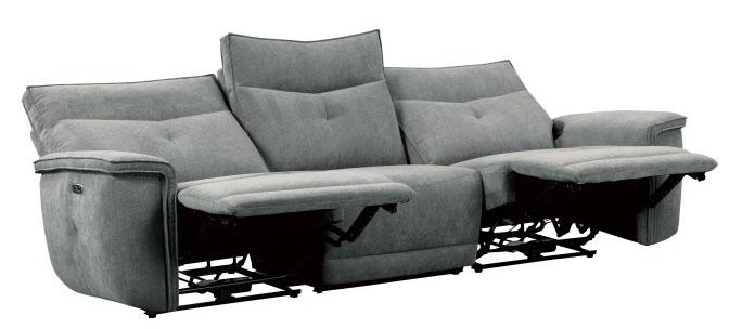 Tesoro Power Double Reclining Sofa w/ Power Headrests in Dark Gray 9509DG-3PWH