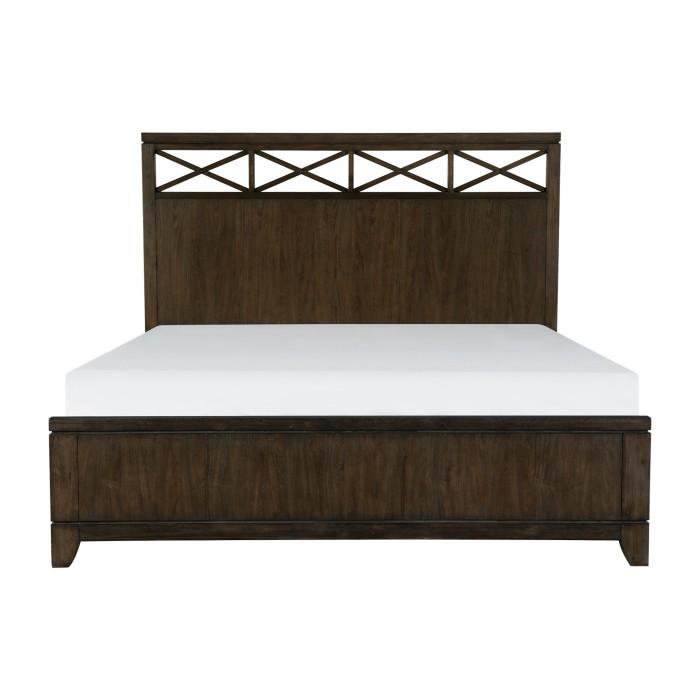 Griggs Queen Panel Bed in Dark Brown 1669-1