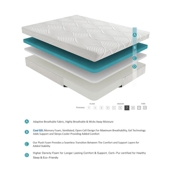 MT-G10T - 10" Twin Gel-Infused Memory Foam Mattress image