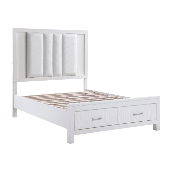 Prism (3) Eastern King Platform Bed with Footboard Storage