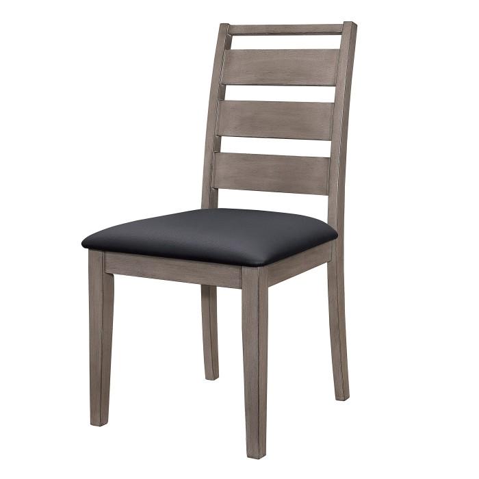 Woodrow Side Chair, Black PU