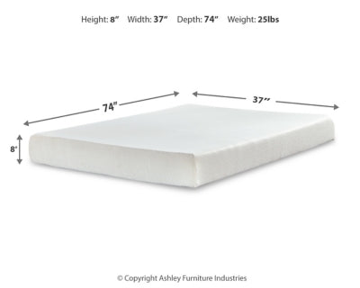 Chime 8 Inch Memory Foam Mattress in a Box - Valley Furniture (Rohnert Park, CA)