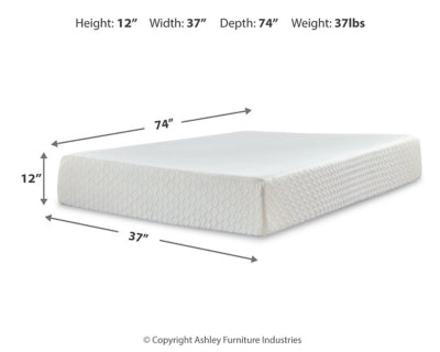 Chime 12 Inch Memory Foam Mattress in a Box - Valley Furniture (Rohnert Park, CA)