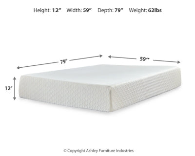 Chime 12 Inch Memory Foam Mattress in a Box - Valley Furniture (Rohnert Park, CA)