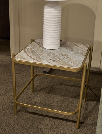 Manor Stone End Table - Valley Furniture (Rohnert Park, CA)