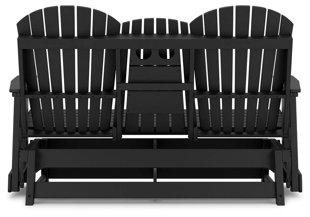 Hyland wave Outdoor Glider Loveseat - Valley Furniture (Rohnert Park, CA)