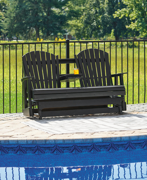 Hyland wave Outdoor Glider Loveseat - Valley Furniture (Rohnert Park, CA)