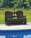 Hyland wave Outdoor Glider Loveseat - Valley Furniture (Rohnert Park, CA)