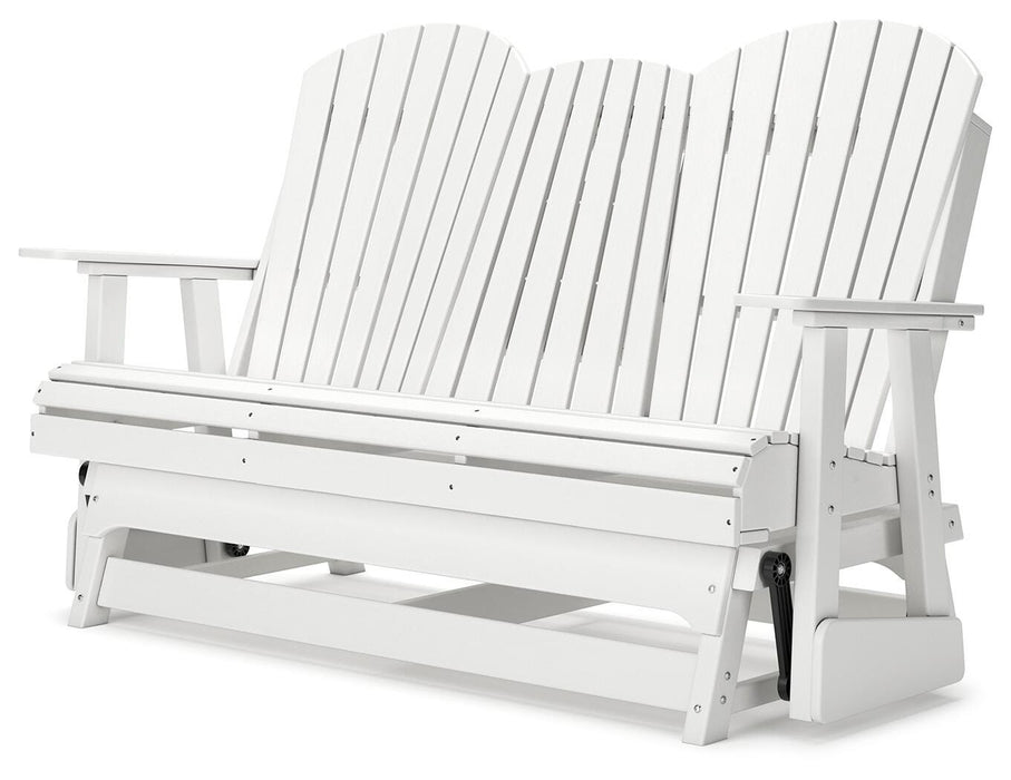 Hyland wave Outdoor Glider Loveseat - Valley Furniture (Rohnert Park, CA)