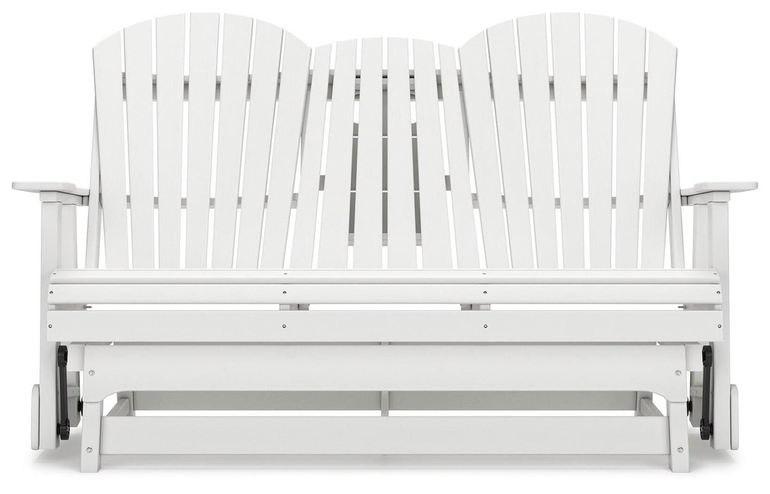 Hyland wave Outdoor Glider Loveseat - Valley Furniture (Rohnert Park, CA)