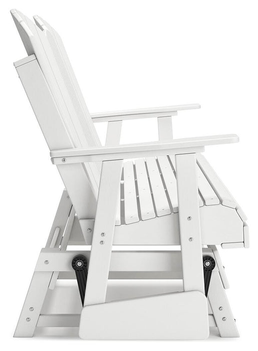 Hyland wave Outdoor Glider Loveseat - Valley Furniture (Rohnert Park, CA)