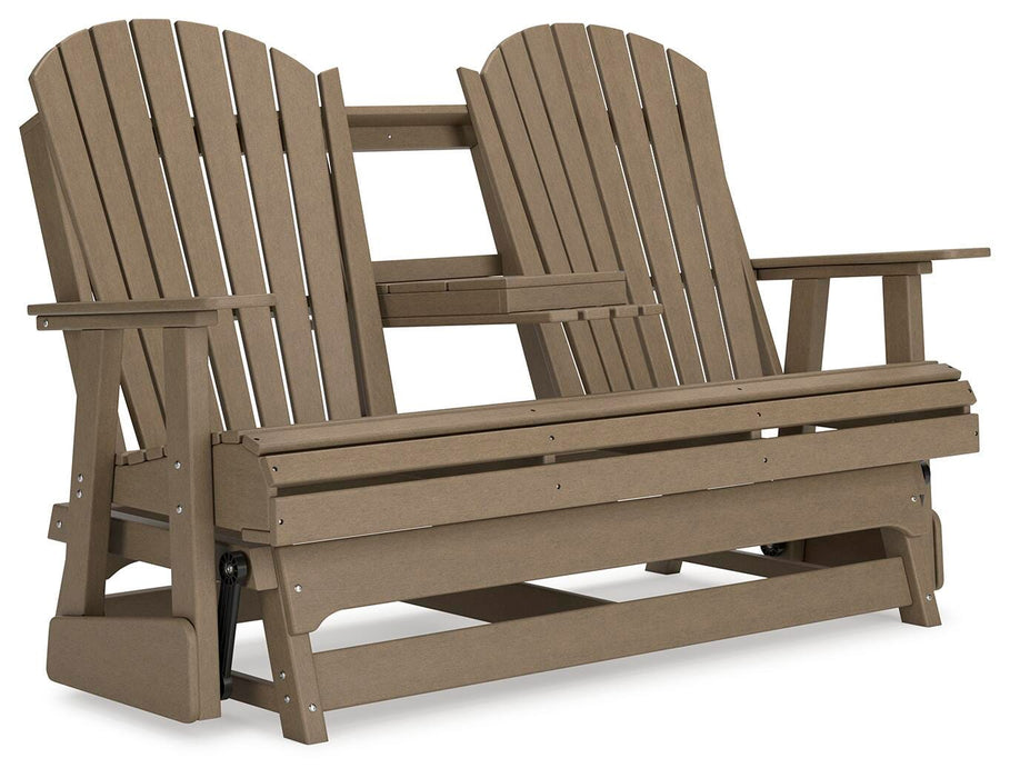 Hyland wave Outdoor Glider Loveseat - Valley Furniture (Rohnert Park, CA)