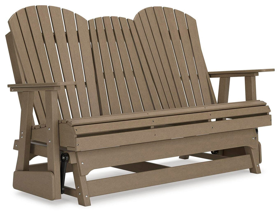 Hyland wave Outdoor Glider Loveseat - Valley Furniture (Rohnert Park, CA)