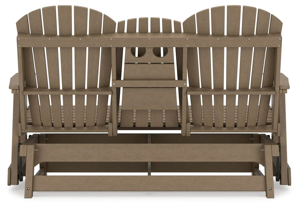 Hyland wave Outdoor Glider Loveseat - Valley Furniture (Rohnert Park, CA)