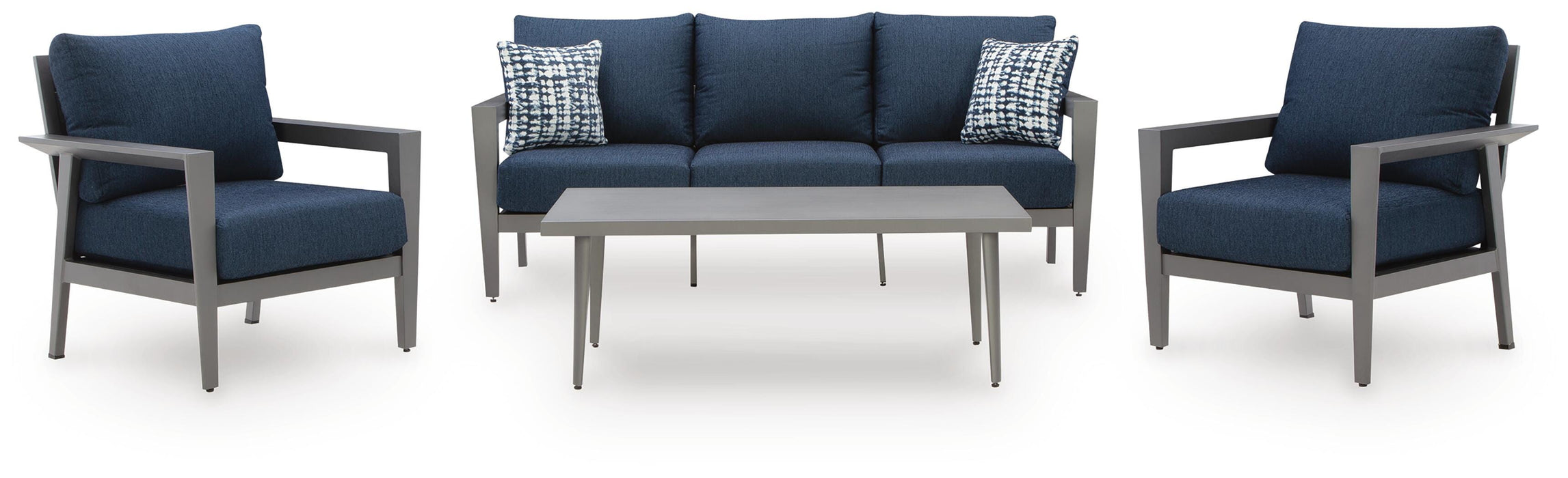 Gali Outdoor Sofa/Chairs/Table Set (Set of 4) - Valley Furniture (Rohnert Park, CA)