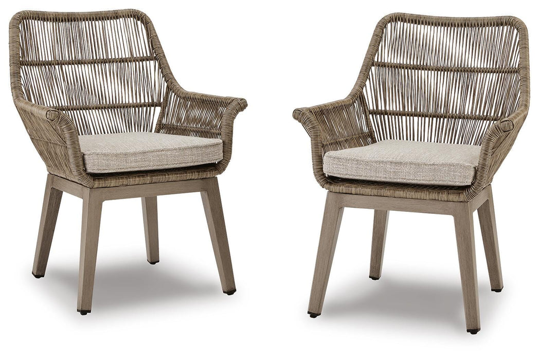 Beach Front Arm Chair with Cushion (Set of 2) - Valley Furniture (Rohnert Park, CA)