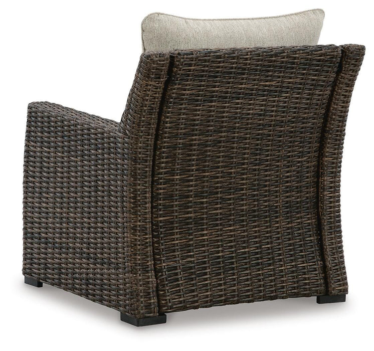 Brook Ranch Outdoor Lounge Chair with Cushion - Valley Furniture (Rohnert Park, CA)