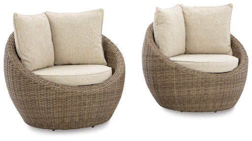 Danson Swivel Lounge with Cushion (Set of 2) - Valley Furniture (Rohnert Park, CA)