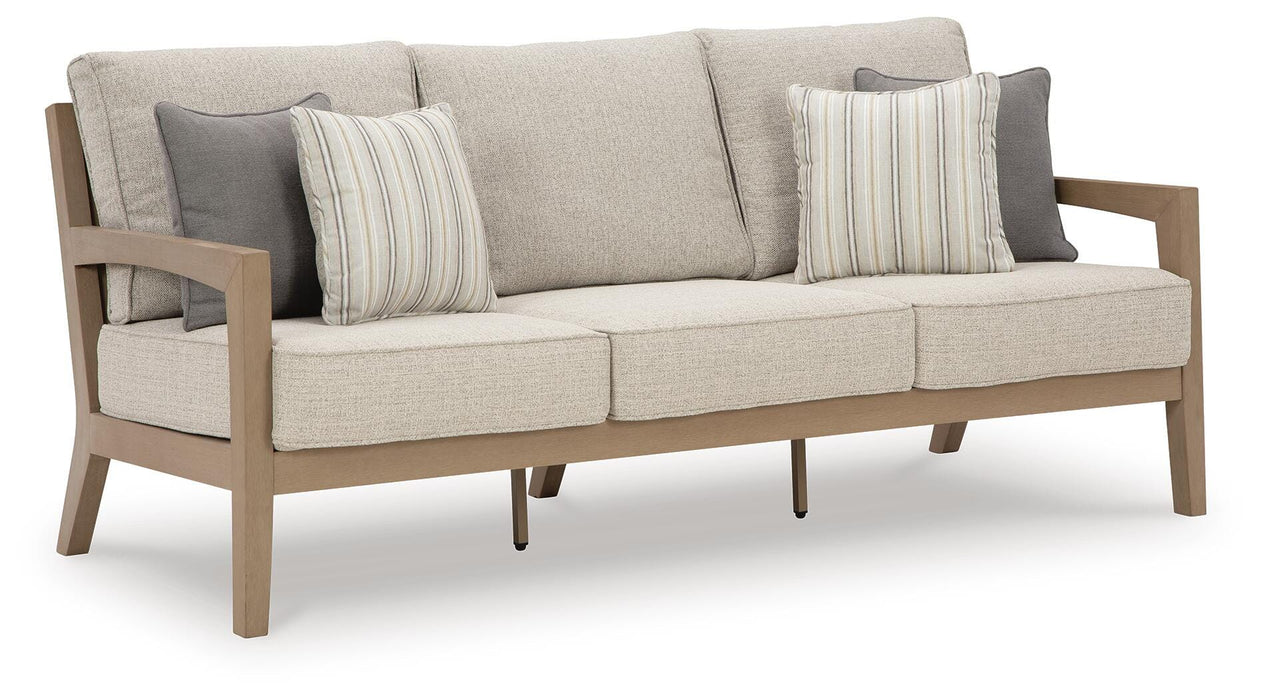Hallow Creek Outdoor Sofa with Cushion - Valley Furniture (Rohnert Park, CA)