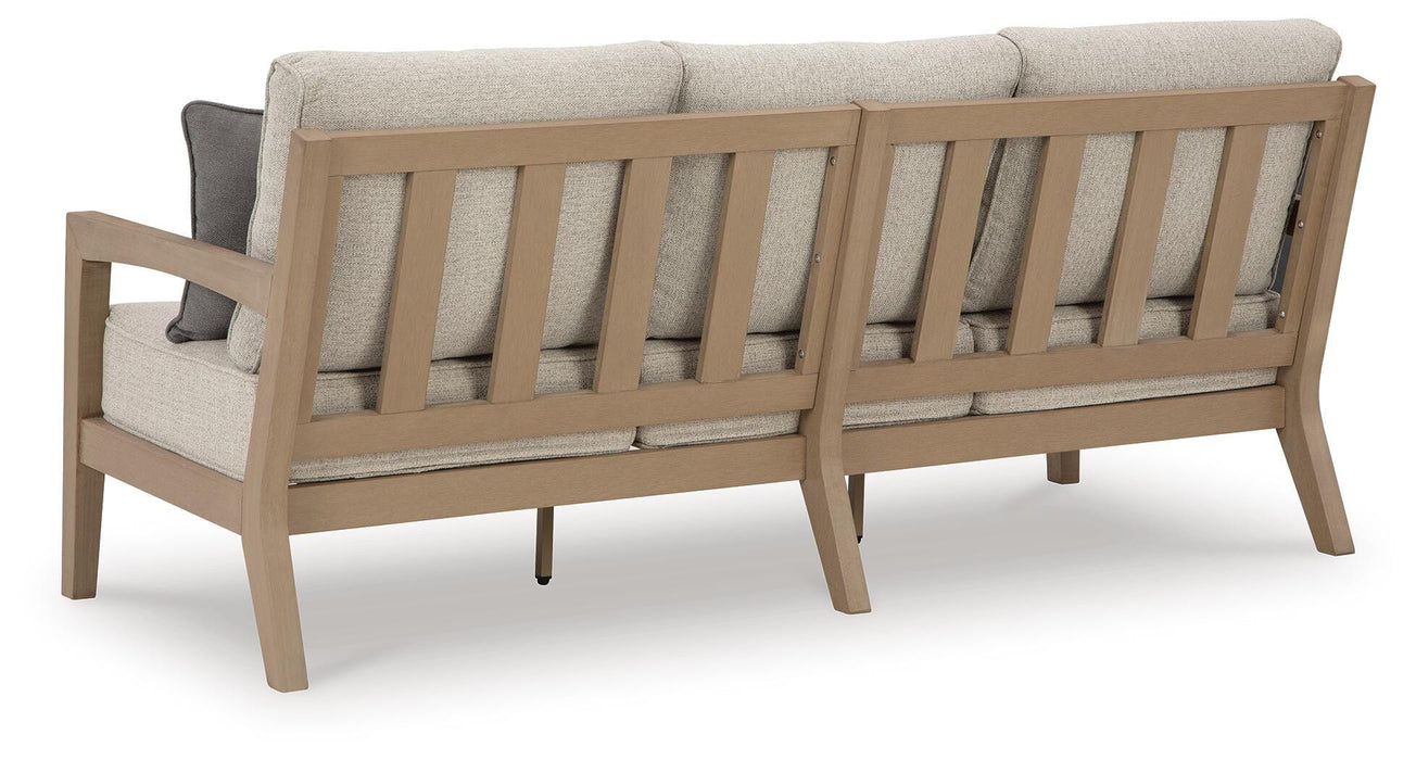 Hallow Creek Outdoor Sofa with Cushion - Valley Furniture (Rohnert Park, CA)