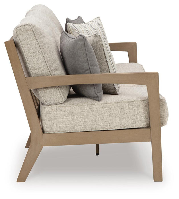 Hallow Creek Outdoor Sofa with Cushion - Valley Furniture (Rohnert Park, CA)
