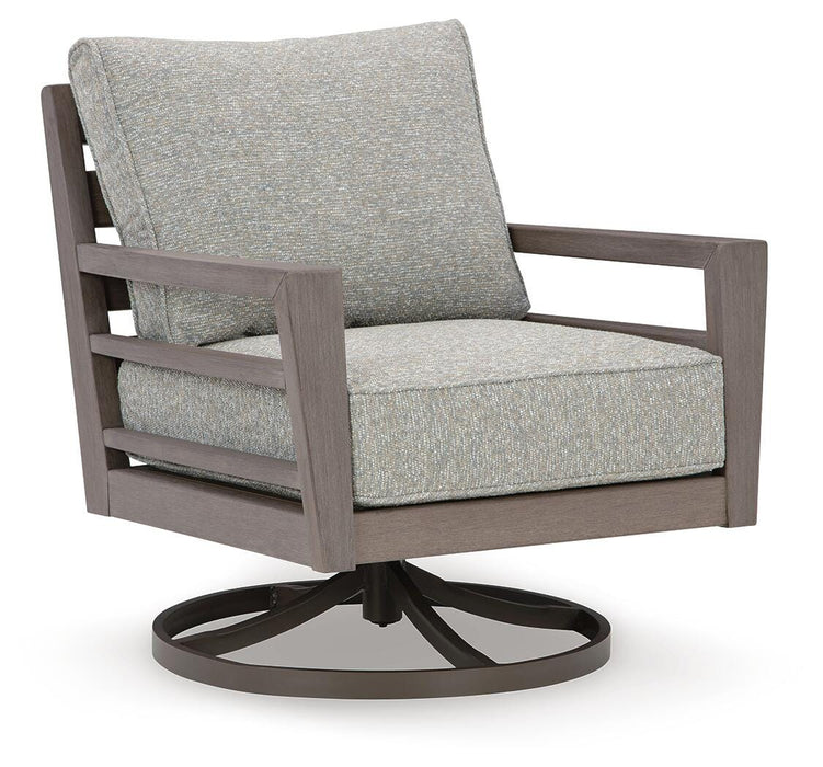 Hillside Barn Outdoor Swivel Lounge with Cushion - Valley Furniture (Rohnert Park, CA)