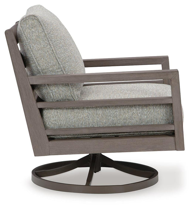 Hillside Barn Outdoor Swivel Lounge with Cushion - Valley Furniture (Rohnert Park, CA)