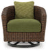 Horizon Hall Outdoor Swivel Lounge Chair with Cushion - Valley Furniture (Rohnert Park, CA)