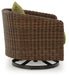 Horizon Hall Outdoor Swivel Lounge Chair with Cushion - Valley Furniture (Rohnert Park, CA)