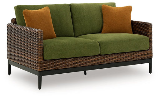 Horizon Hall Outdoor Loveseat with Cushion - Valley Furniture (Rohnert Park, CA)
