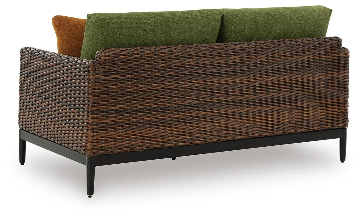 Horizon Hall Outdoor Loveseat with Cushion - Valley Furniture (Rohnert Park, CA)