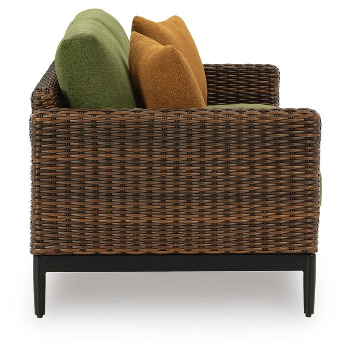 Horizon Hall Outdoor Loveseat with Cushion - Valley Furniture (Rohnert Park, CA)
