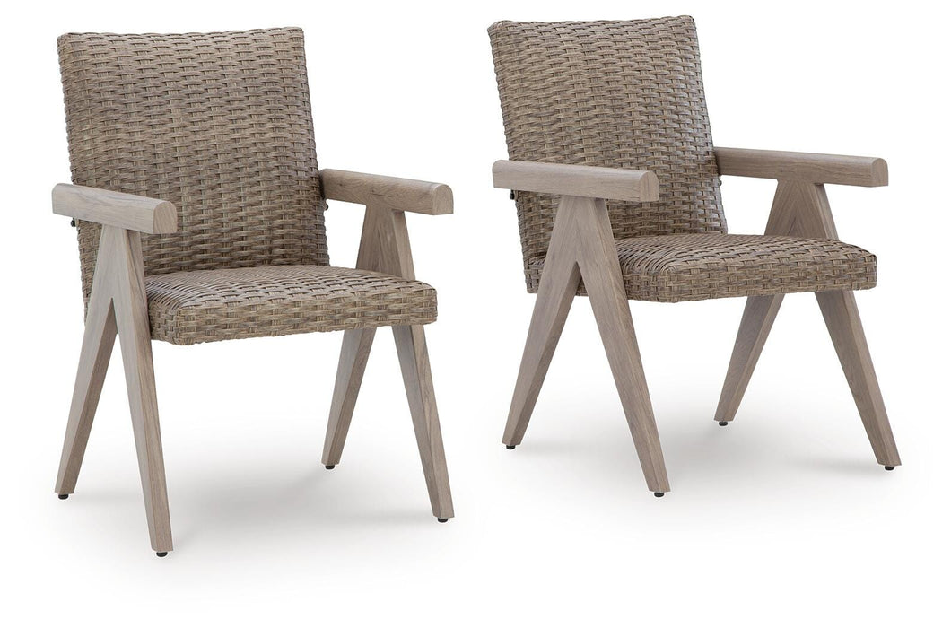 Cliff Trails Outdoor Arm Chair (Set of 2) - Valley Furniture (Rohnert Park, CA)