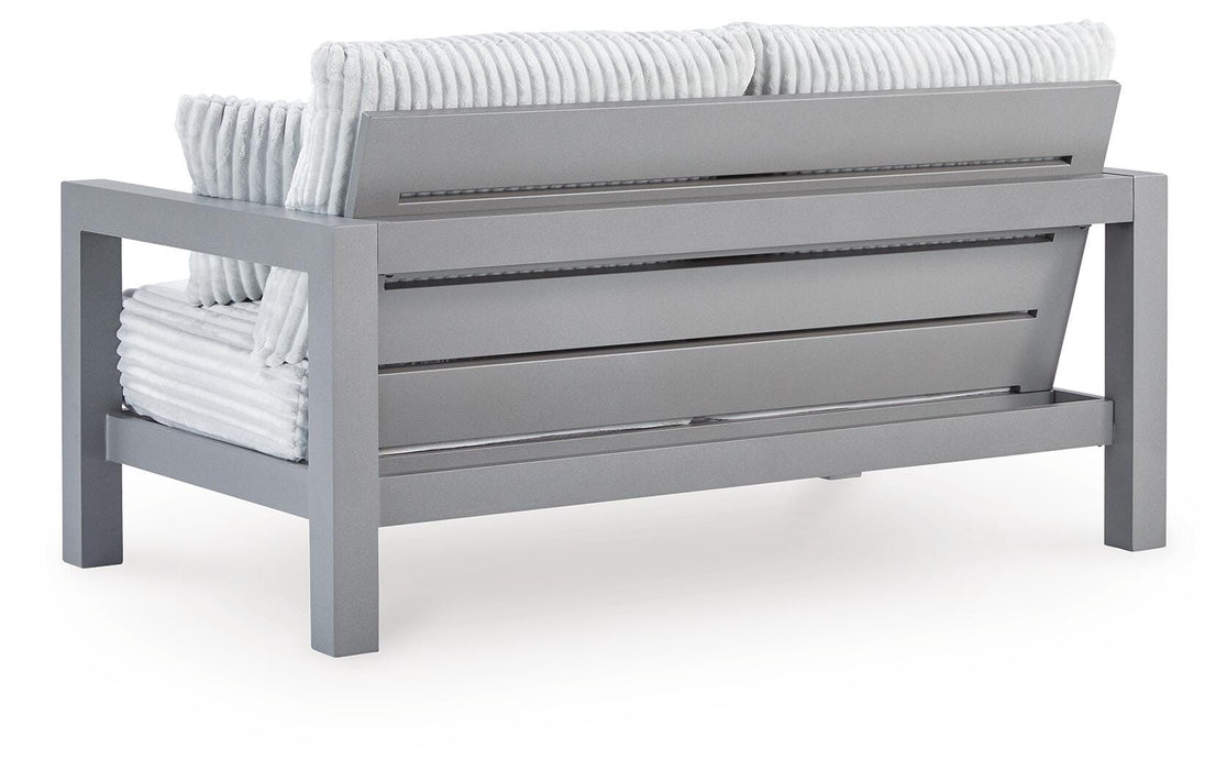 Hurley Park Outdoor Loveseat with Cushion - Valley Furniture (Rohnert Park, CA)